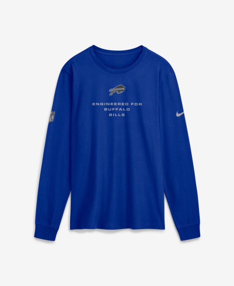 Men's Royal Buffalo Bills Sideline Bold Arch Star Dri-FIT Long Sleeve T-Shirt