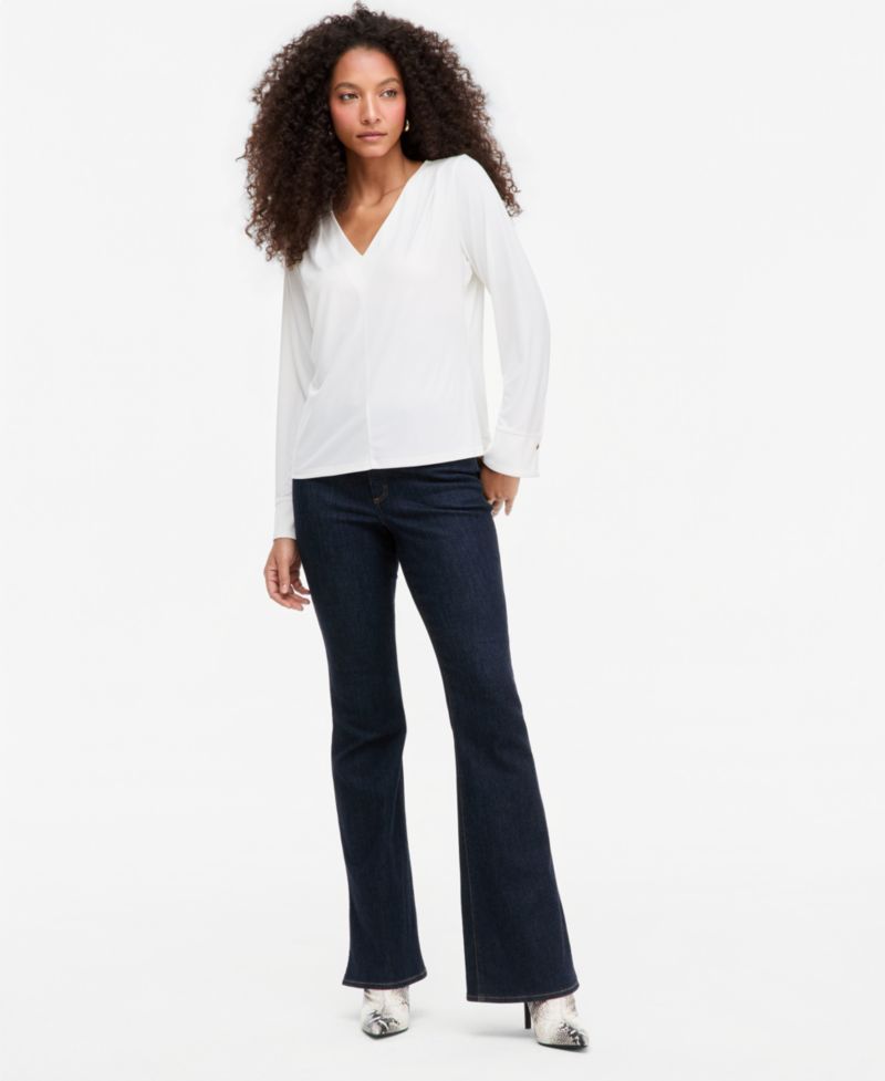 Women's V-Neck Long-Sleeve Blouse
