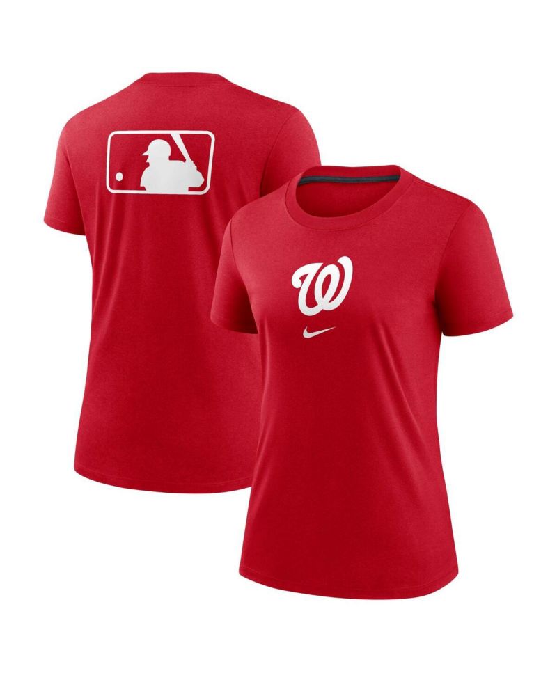 Women's Red Washington Nationals Authentic Collection Early Work Tri-Blend T-Shirt