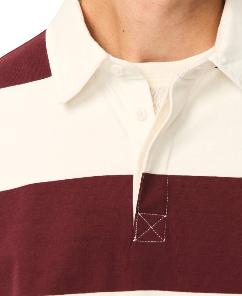 Men's Kapeo Rugby Stripe Long-Sleeve Polo Shirt