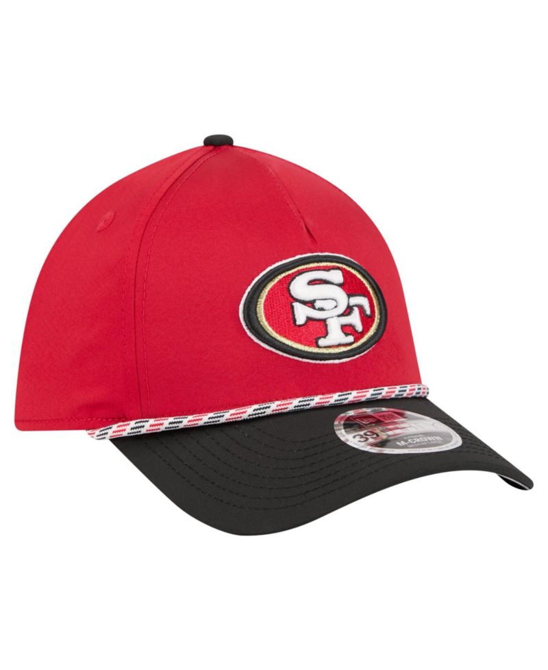 Men's Scarlet/Black San Francisco 49ers Rope M-Crown A-Frame 39THIRTY Flex Hat