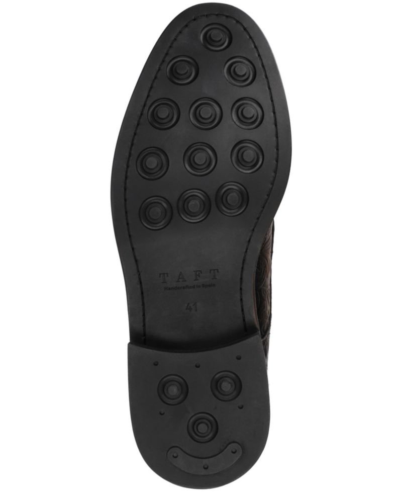 Men's Rome Embossed Leather Cap Toe Lace-up Boot
