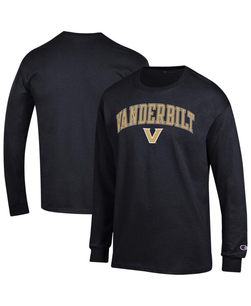 Men's Champion Black Vanderbilt Commodores Arch Over Logo Long Sleeve T-Shirt