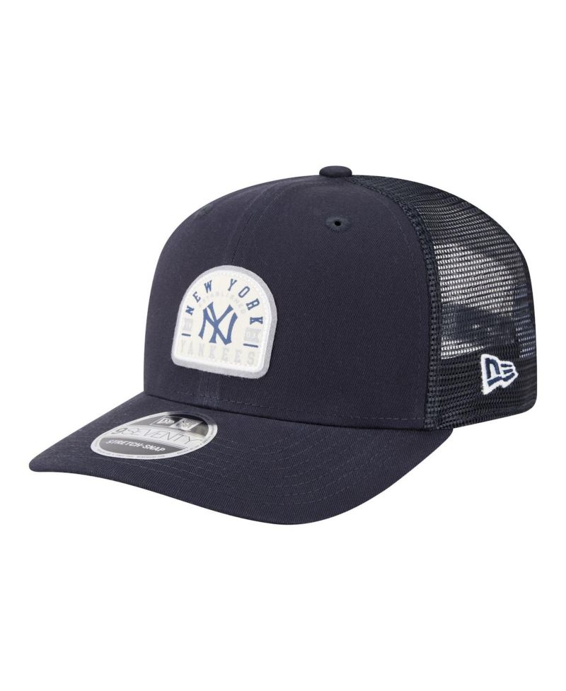 Men's Navy New York Yankees Throwback Contest 9SEVENTY Adjustable Trucker Hat
