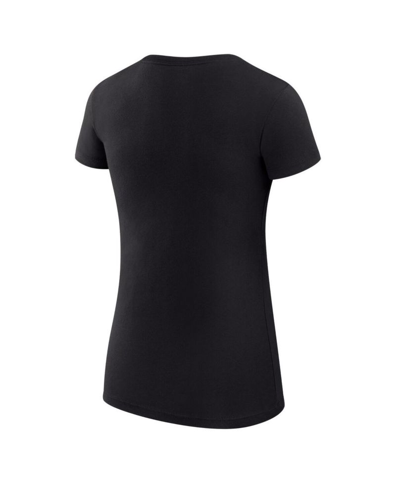 Women's Black Philadelphia Eagles Super-Slim Fit Lightweight Subtle Football T-Shirt