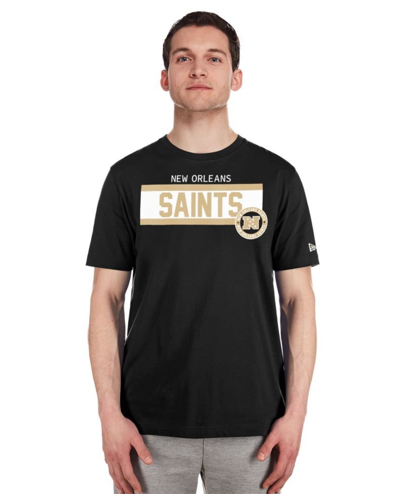 Men's Black New Orleans Saints 3rd Down High Density Print T-Shirt