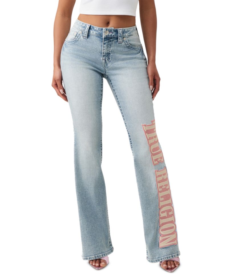 Женские джинсы Becca Bootcut со средней посадкой и логотипом Arch Bootcut
