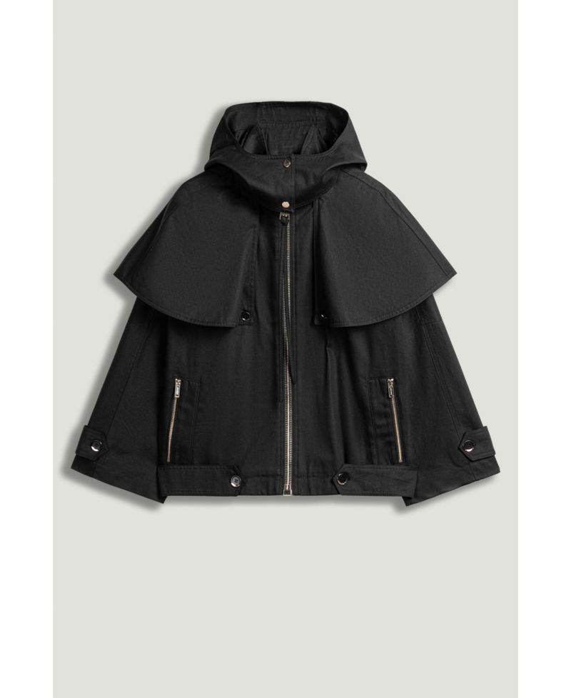 Women's Hooded Short Trench Jacket