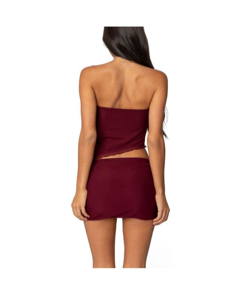 Women's Vivi Mesh Asymmetric Tube Top