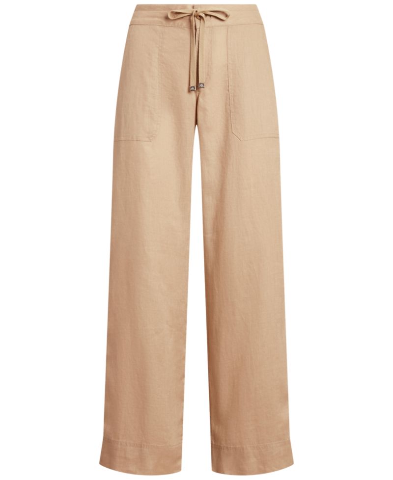 Petite Wide-Leg Linen Pants