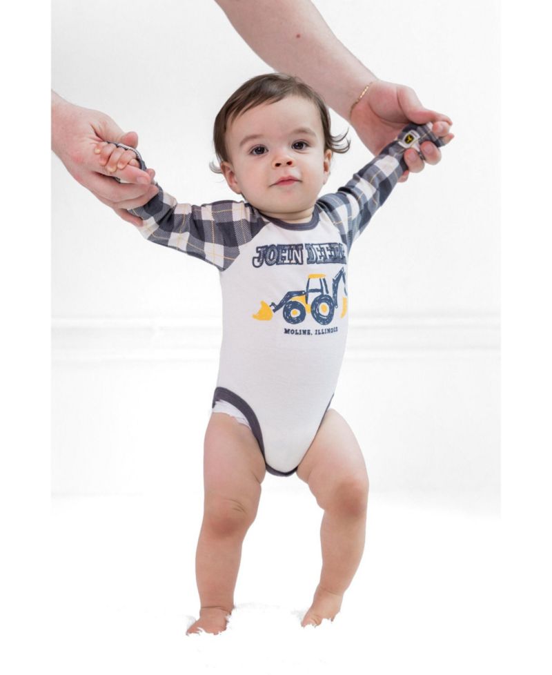 Baby Boys ( 3-6 9-12 ) 3-Pack Long Sleeve Bodysuits