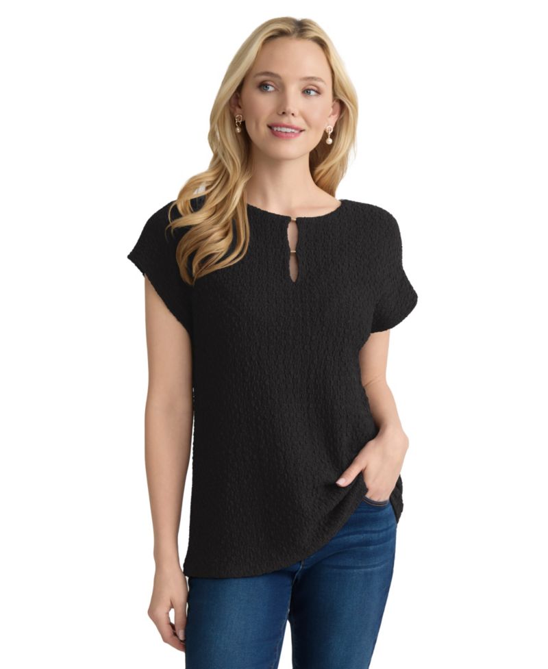 Petite Knit Cobble Texture Top