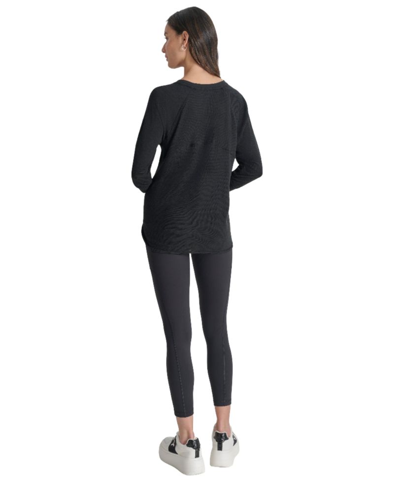 Women's Mini Slub Waffle Three-Quarter-Sleeve T-Shirt