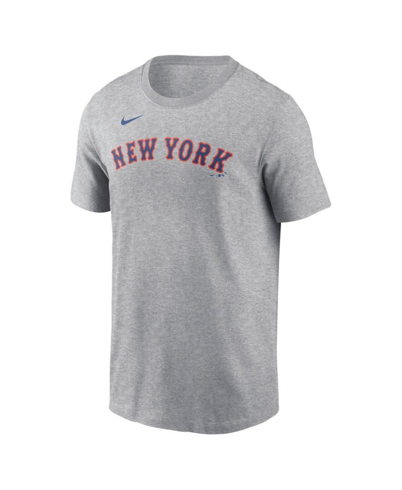 Men's Francisco Lindor Heather Gray New York Mets Fuse Name & Number T-Shirt