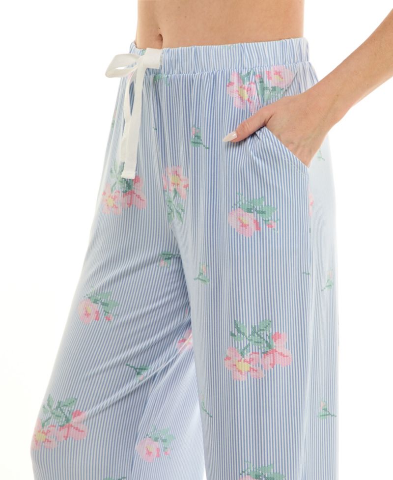 Women's Open Leg Mid-Rise Sleep Pants