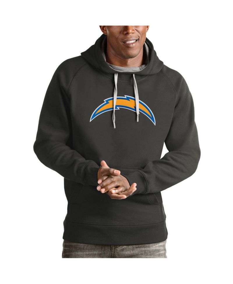 Men's Charcoal Los Angeles Chargers Victory Pullover Hoodie