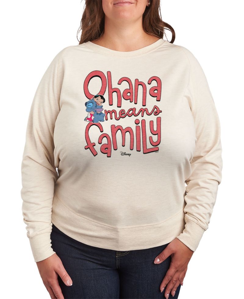 Plus Size Lilo and Stitch Ohana Means Family Pullover T-Shirts