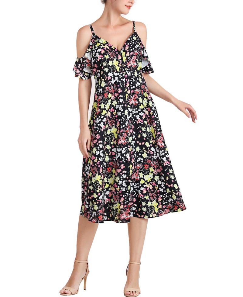 Maternity kimi + kai Esme Nursing Button Front Dress