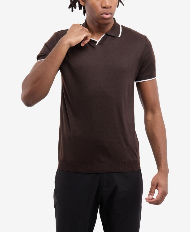 Men's SPRING + MERCER Johnny Collar Short Sleeve Sweater Polo