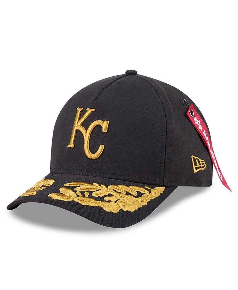 Men's Black Kansas City Royals A-Frame 9FORTY Adjustable Hat
