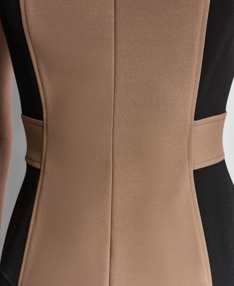 Women's Sleeveless Jewel Neck Sheath Dress