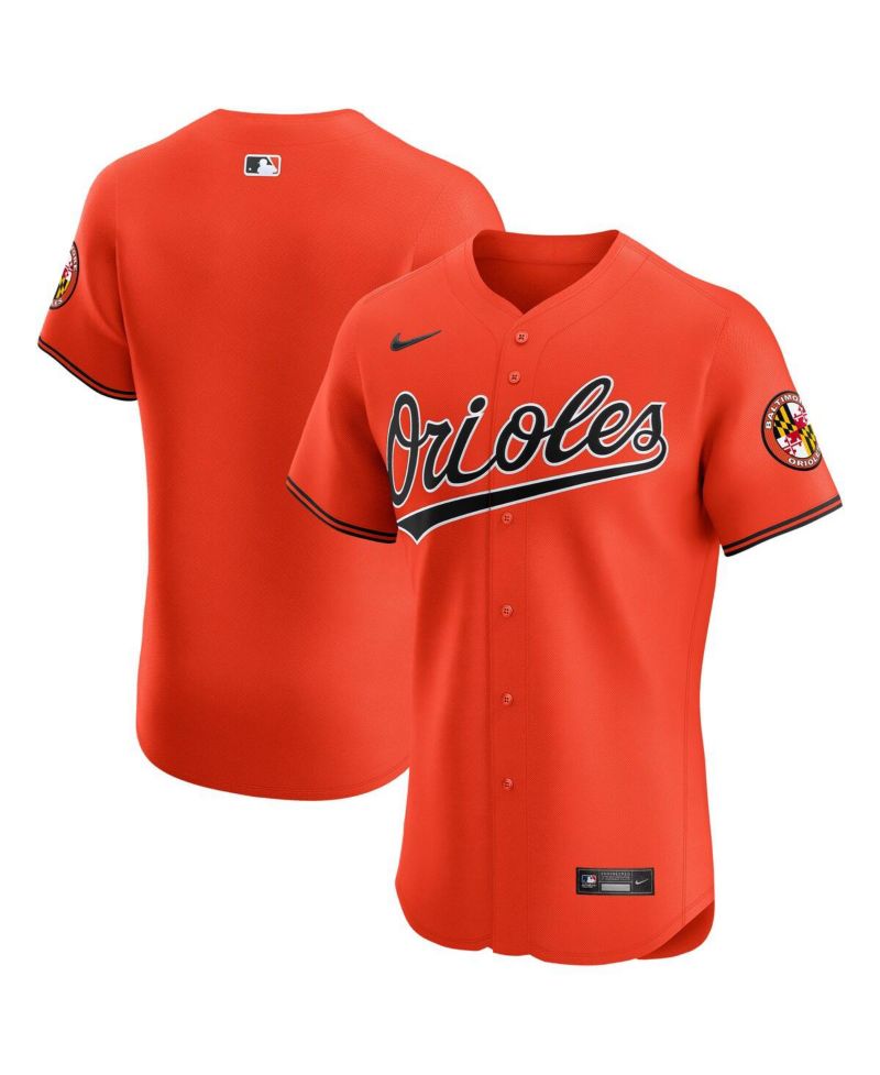 Men's Orange Baltimore Orioles Alternate Vapor Premier Elite Patch Jersey