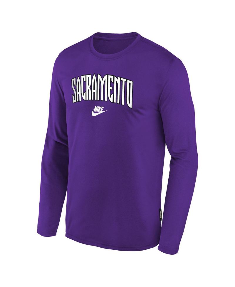 Big Boys and Girls Purple Sacramento Kings Hardwood Classics Long Sleeve T-Shirt