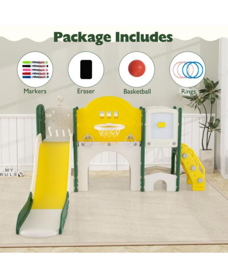 Toddler 10-in-1 Slide and Climber Playset