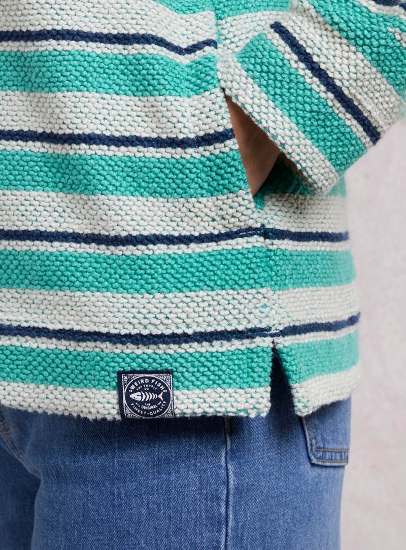 Women's Ally 1/4 Zip Stripe Hoodie