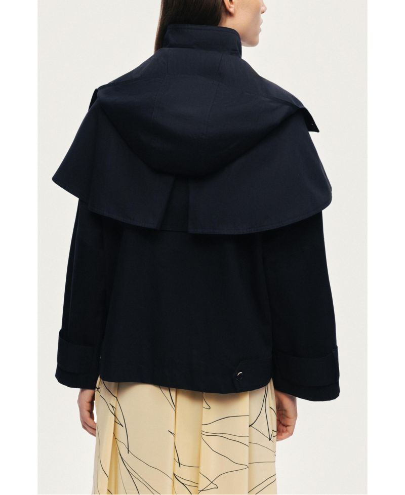 Women's Hooded Short Trench Jacket