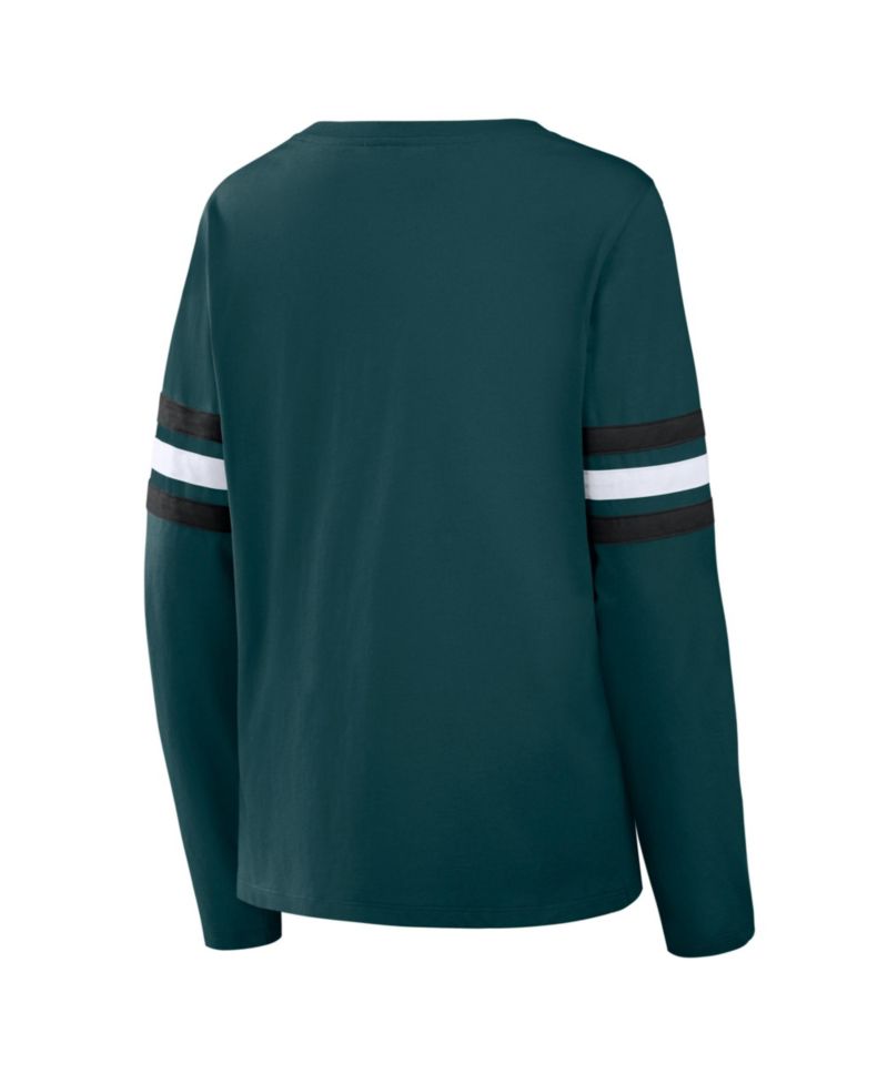 Women's Team First Lace-Up Long-Sleeve Cotton Jersey T-Shirt