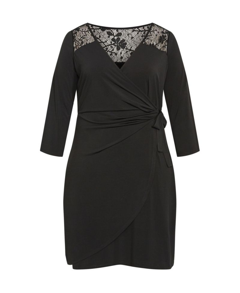 Women's Plus Size Deanna Wrap Lace Dress