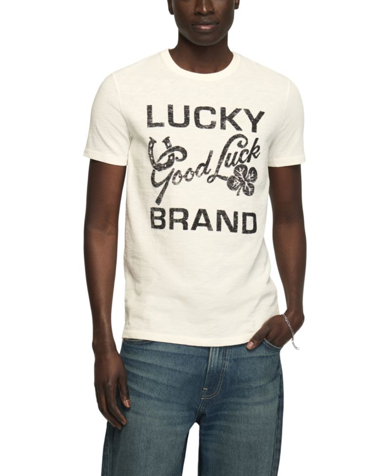 Men's Good Luck Graphic Regular-Fit T-Shirt