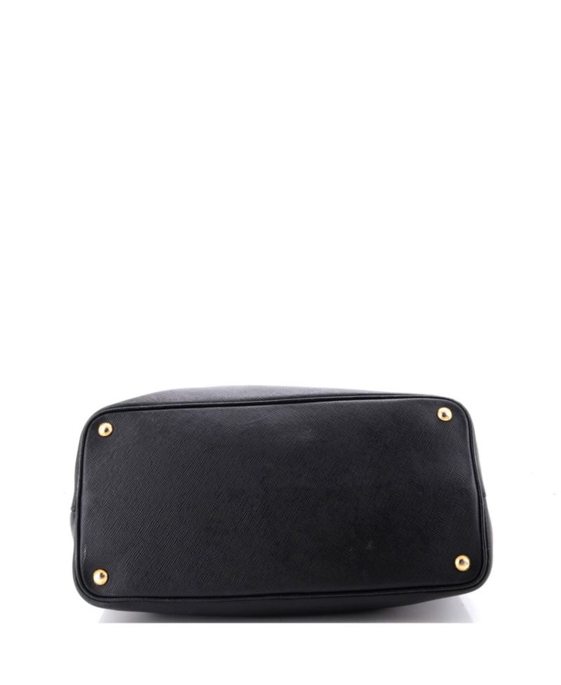 Medium Cuir Double Tote Saffiano Leather