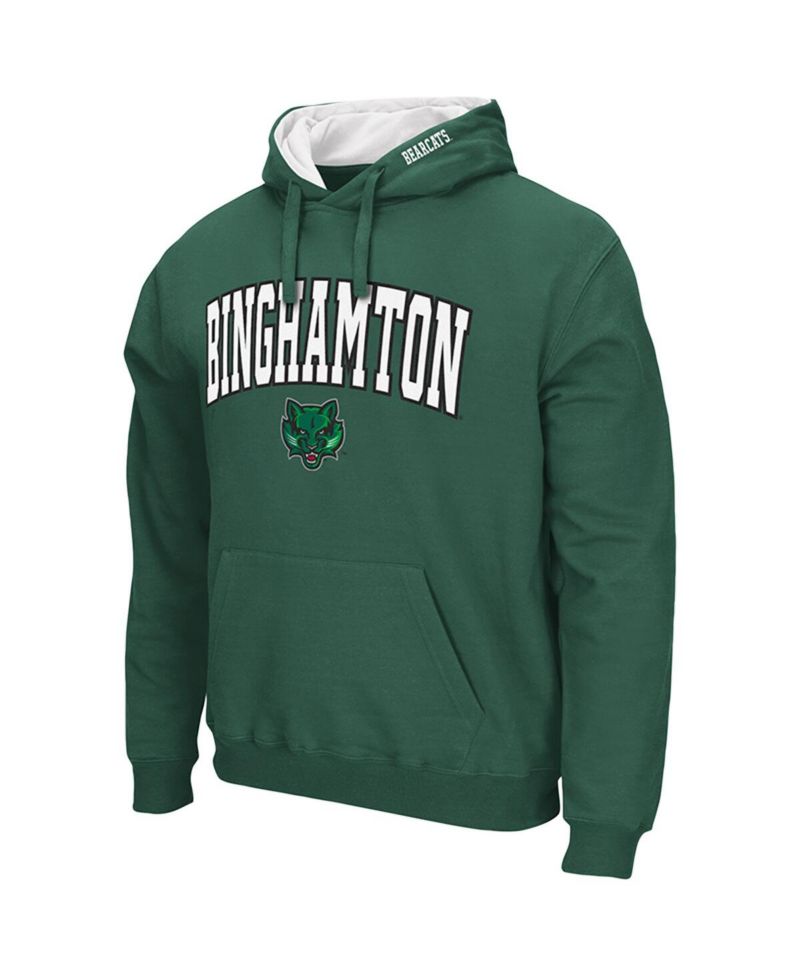 Men's Green Binghamton Bearcats Arch Logo 3.0 Pullover Hoodie