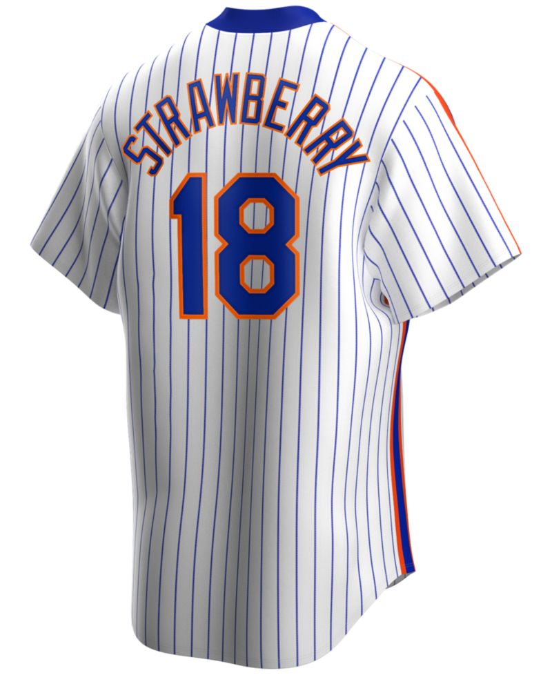 Men's Darryl Strawberry New York Mets Coop Player Replica Jersey