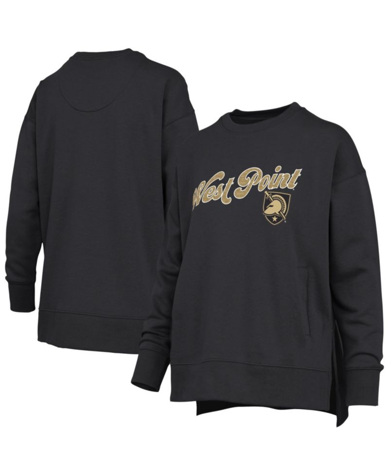 Women's Army Black Knights Bonanza Chenille Harper Script Crewneck Long-Sleeve Oversized Sweatshirt