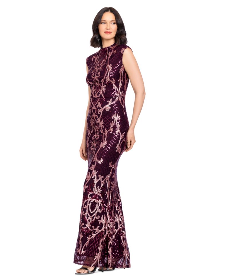 Women's Sequin Embroidery Gown
