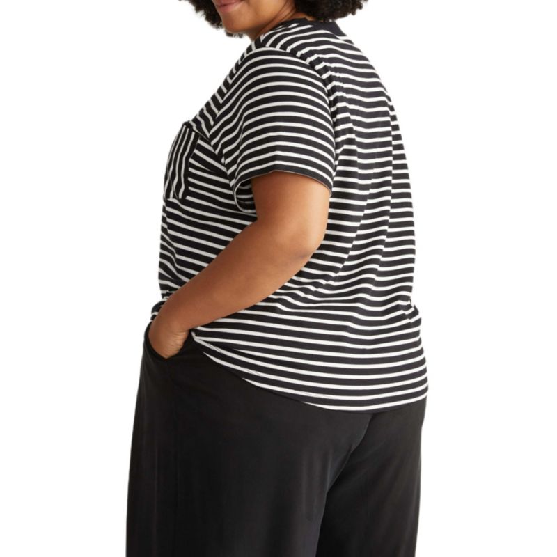 Plus Size Breton Stripe Garcon Tee