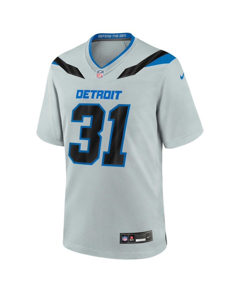 Men's Kerby Joseph Silver Detroit Lions 2026 Rivalries Collection Game Jersey