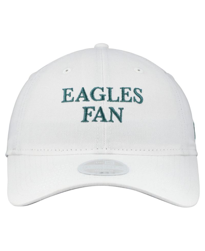 Women's White Philadelphia Eagles Team Fan 9TWENTY Adjustable Hat