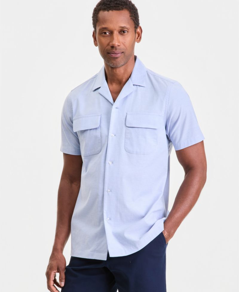 Men's Double Pocket Oxford Short-Sleeve Shirt
