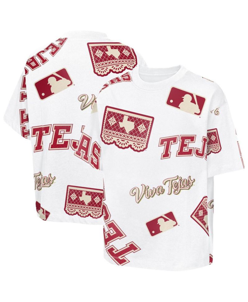 Big Boys and Girls White Texas Rangers 2026 City Connect Circus Catch T-Shirt