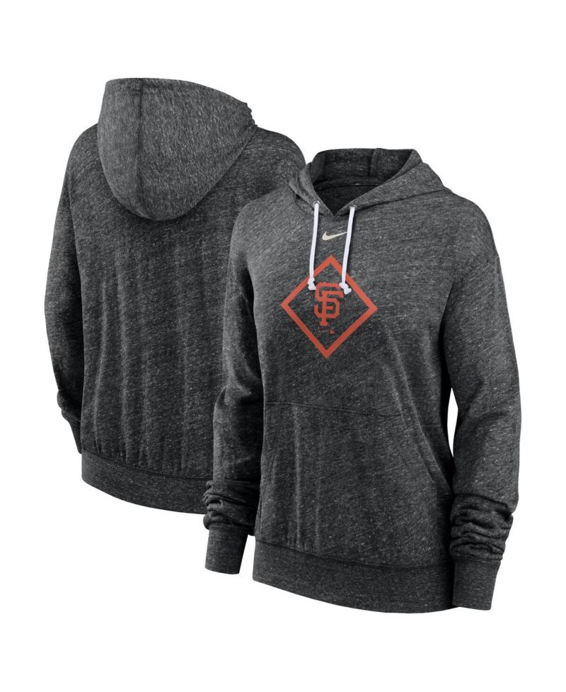 Women's Black San Francisco Giants Diamond Icon Gym Vintage-Like Pullover Hoodie