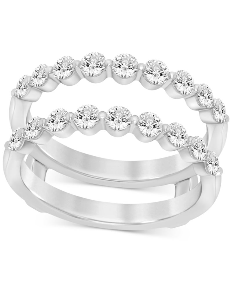 Diamond Double Row Enhancer Ring (1 ct. t.w.) in 14k White Gold