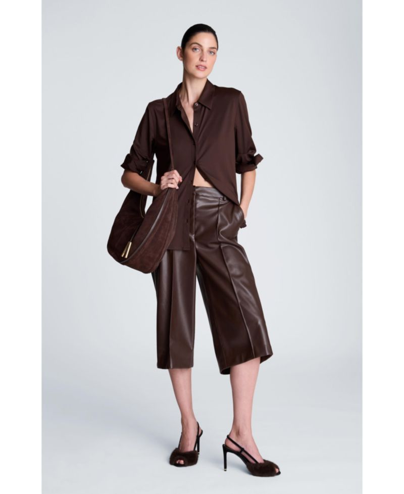 Highline Leather Banana Hobo Handbag