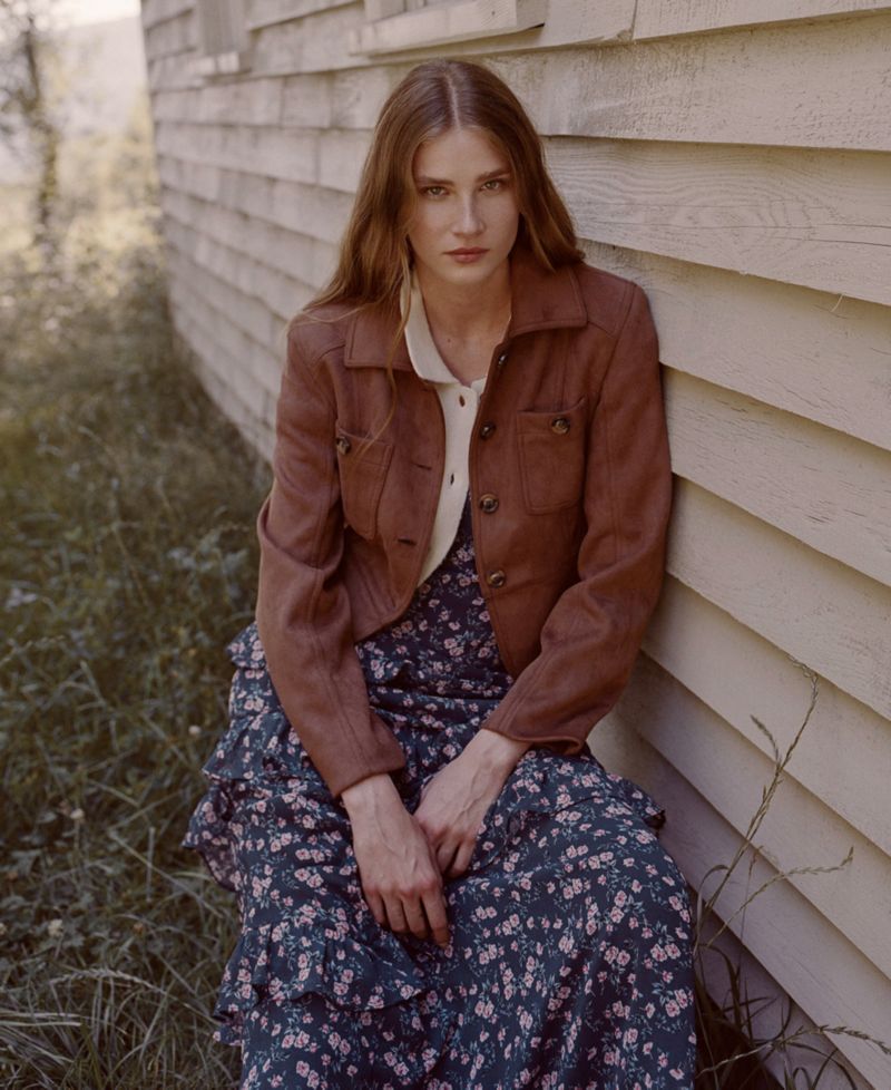 Women's Collared Button-Front Tailored Jacket