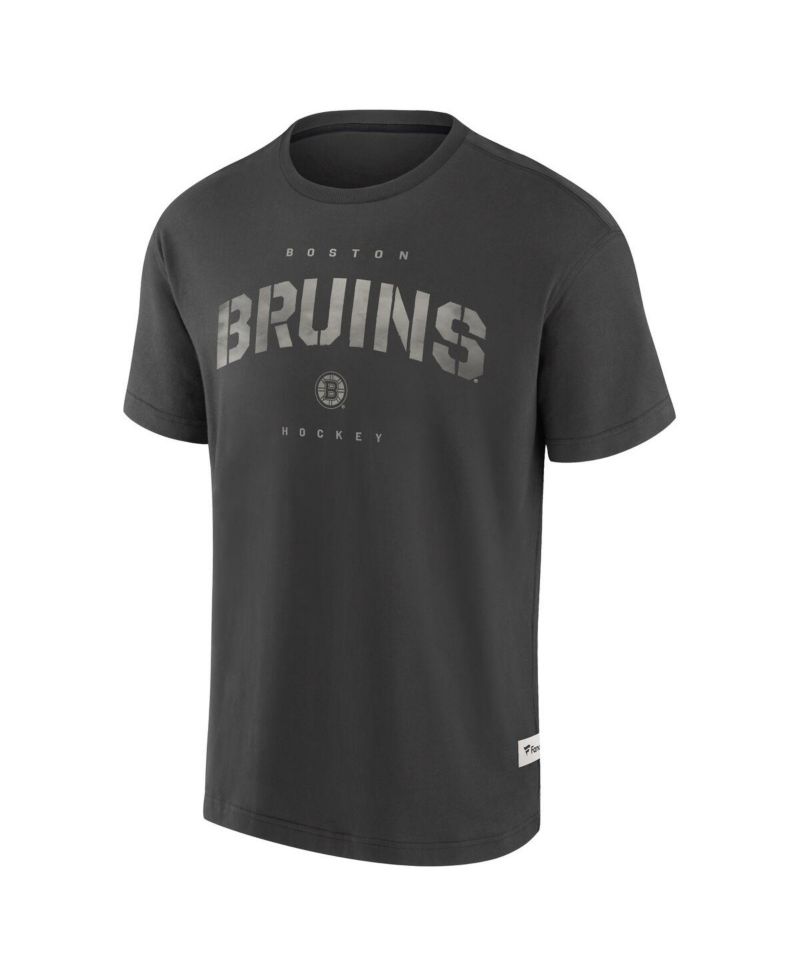 Men's Charcoal Boston Bruins Elements Weathered Tonal Future Ground T-Shirt