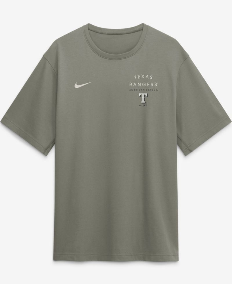 Men's Olive Texas Rangers Statement Dri-FIT Primary T-Shirt