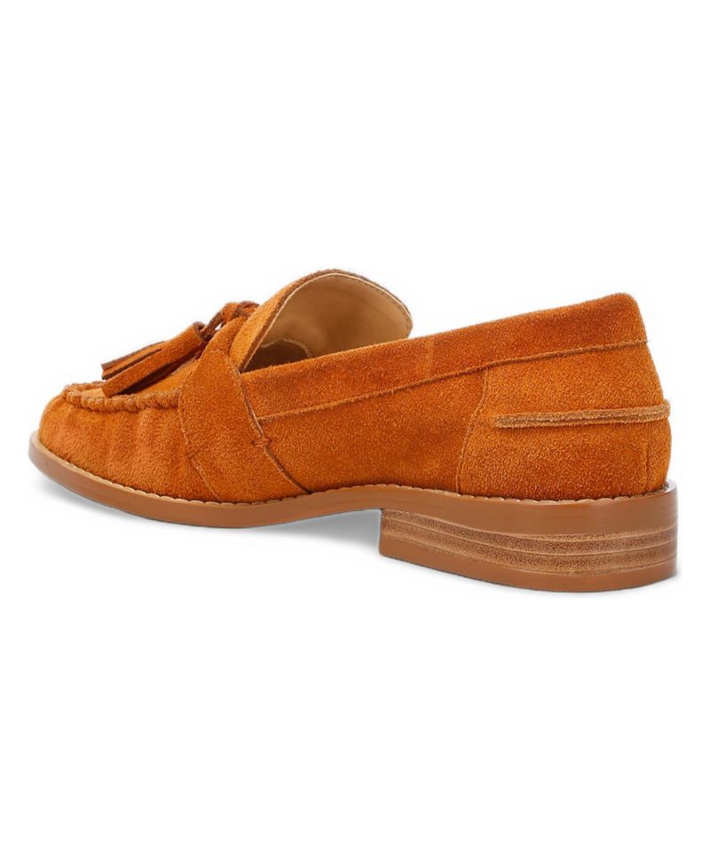Rag and Co Womens Rhone Tassels Detail Suede Loafers